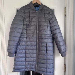 Gray Kenneth Cole Puffer Coat - Size Medium